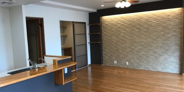 リノベーション施工事例5 ふかし壁のあるお部屋