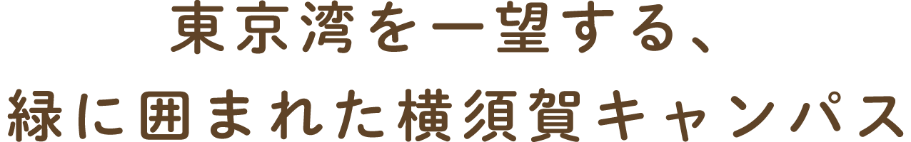 東京湾を一望する、緑に囲まれた横須賀キャンパス